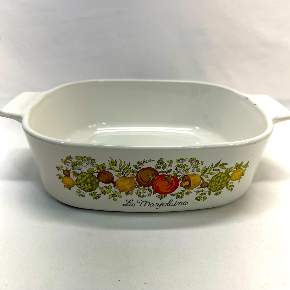VTG CORNING WARE SPICE OF LIFE LA MARJOLAINE 2QT A-2-B CASSEROLE‎ DISH NI LID